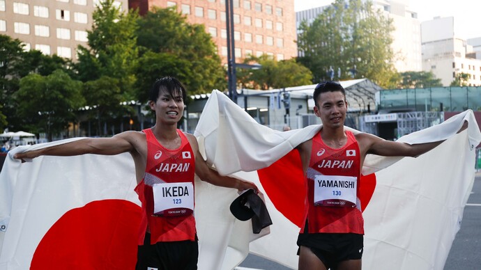 【東京オリンピック】男子20km競歩決勝・池田向希（銀メダル）／山西利和（銅メダル）