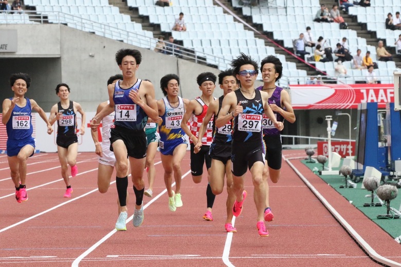 【第107回日本選手権】男子1500m予選1組　野口雄大がトップタイムで決勝進出
