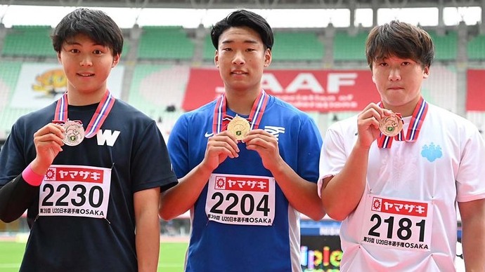 【第107回日本選手権】U20男子やり投　表彰式