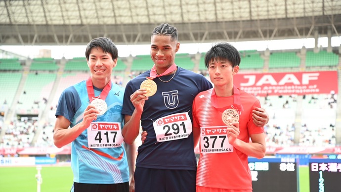 【第107回日本選手権】男子400m　表彰式