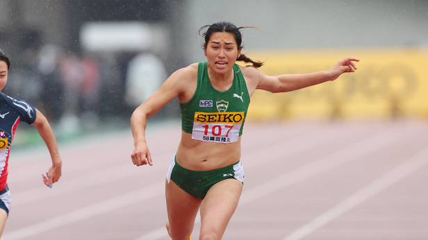 【GPシリーズ2024・織田記念】石川優（青学大）が女子100mで日本人1位でゴール