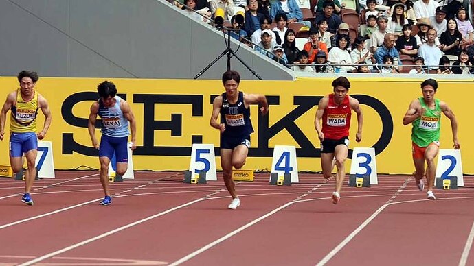 【セイコーGGP】男子100m決勝：栁田大輝（東洋大）が10秒21で優勝