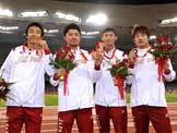 2008北京　塚原直貴・末續慎吾・高平慎士・朝原宣治　男子・4×100mリレー