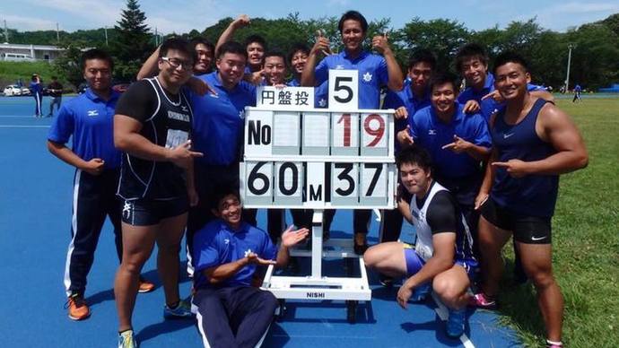 60m37の日本記録をマークした堤雄司選手