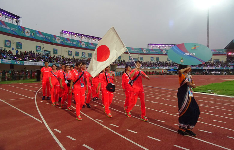 【アジア選手権】日本の選手団が入場！