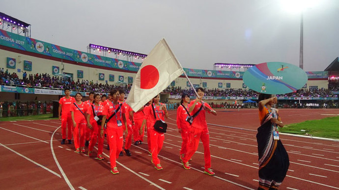 【アジア選手権】日本の選手団が入場！