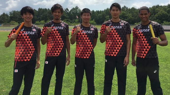 世界選手権男子4×100mRの日本代表選手が山梨にて合宿中！！