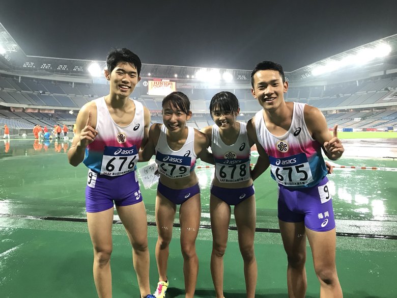 福岡県が優勝！　U18男女混合４×４００ｍリレー