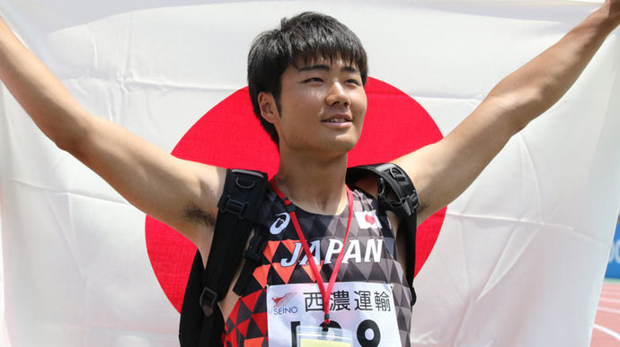 男子やり投で畦地将史選手（慶應義塾大）が2位に