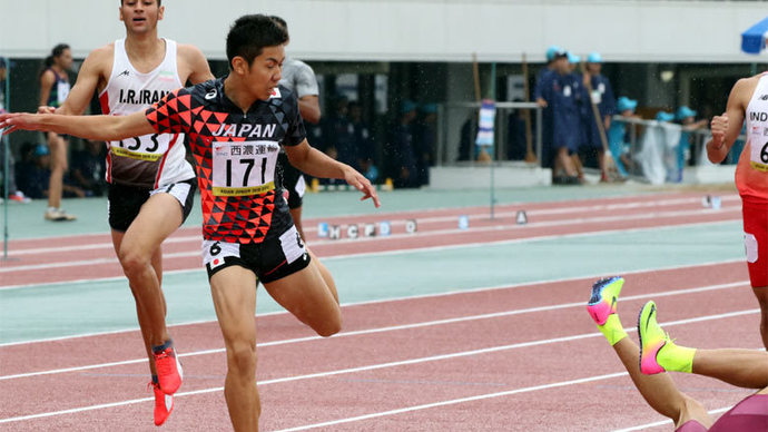 男子400ｍHは白尾悠祐選手が接戦を制し優勝