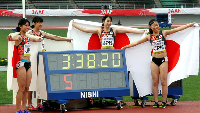 女子4×400ｍRは大会新記録で日本チームが優勝！