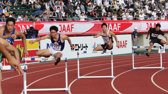 男子400mハードル予選が開始！