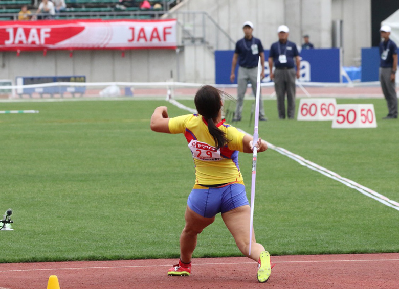 女子やり投が熱戦中！