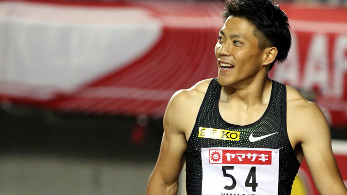 男子100mを制したのは山縣亮太！