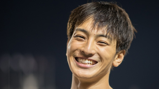 橋岡優輝の競技終了後の笑顔