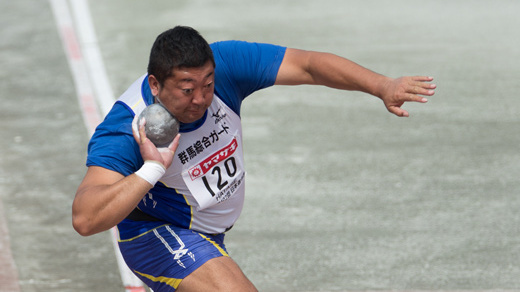 男子砲丸投の優勝は畑瀬聡選手！