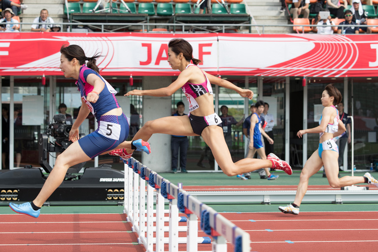 女子400mHのレースの様子！