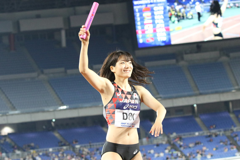 世界リレー横浜 女子4 100mリレー予選が始まる 日本陸上競技連盟公式サイト