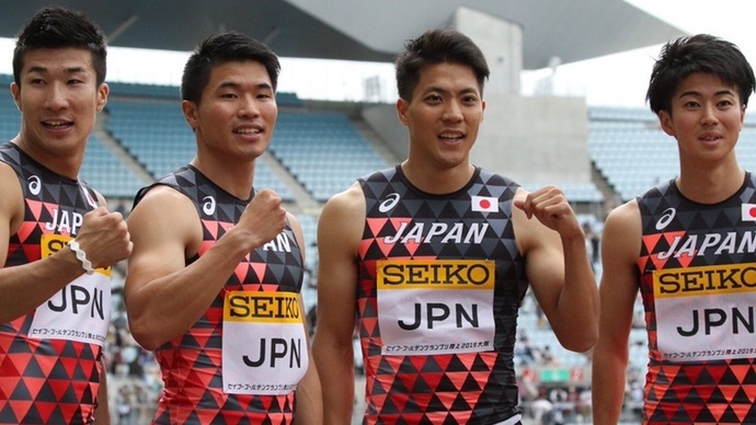 【セイコーGGP】今季世界最高記録で優勝した男子4×100mリレー