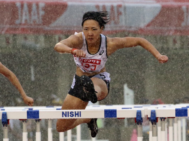 女子100mH予選、寺田明日香選手が予選突破