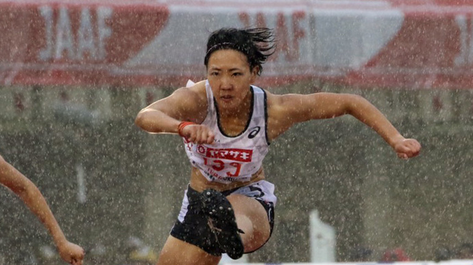 女子100mH予選、寺田明日香選手が予選突破