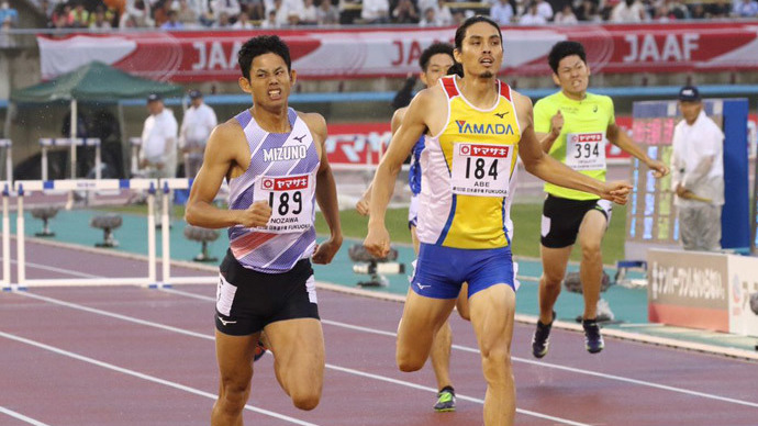 野澤が安部を抑えて1位でフィニッシュ！