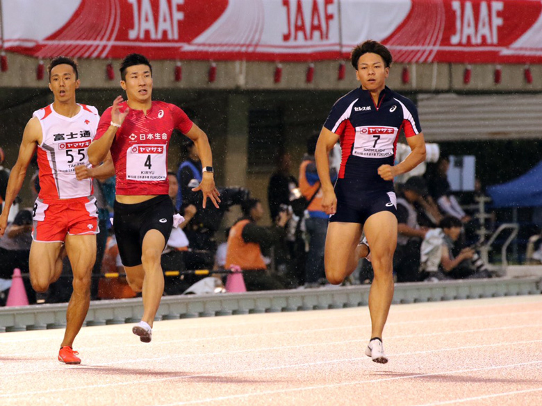 白石が桐生に競り勝つ！