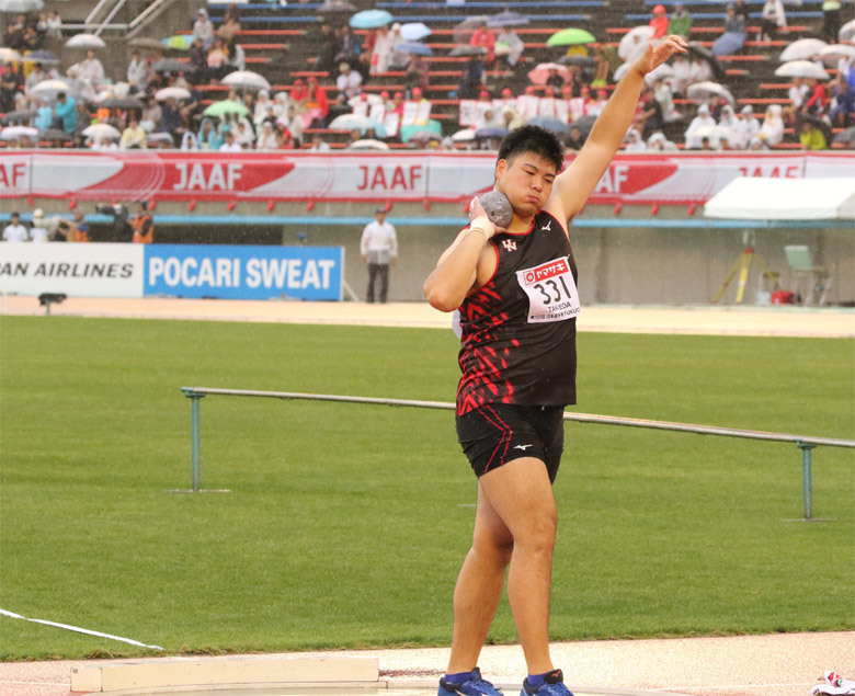 男子砲丸投は武田歴次が優勝！