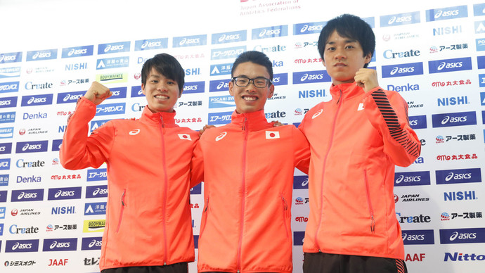 【ドーハ世界陸上】日本代表現地会見／男子20km競歩：髙橋英輝、山西利和、池田向希