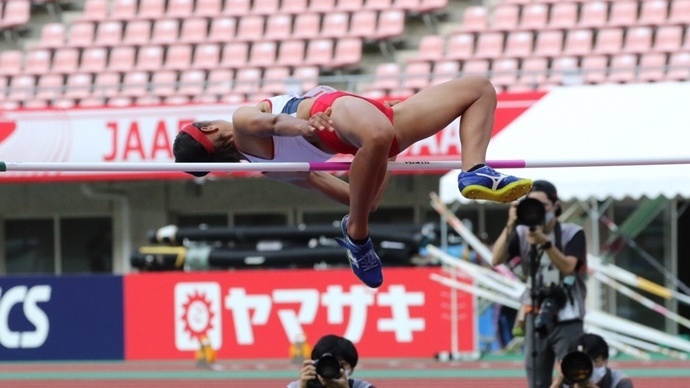 1m78を超えた津田シェリアイが優勝！【女子走高跳】