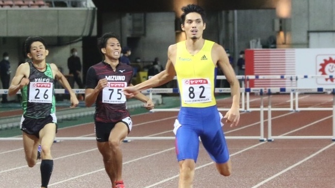 安部孝駿が決勝進出を決める【男子400mH】