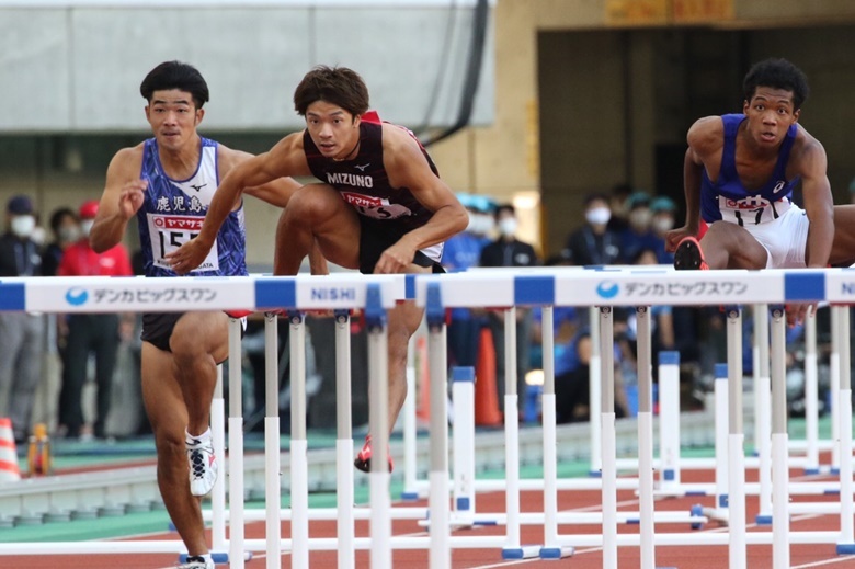 金井大旺は全体トップのタイムで準決勝進出【男子100mH】