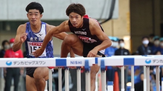 金井大旺は全体トップのタイムで準決勝進出【男子100mH】