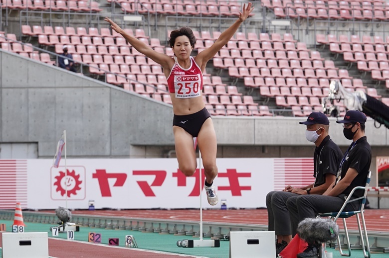 森本麻里子が2連覇【女子三段跳】