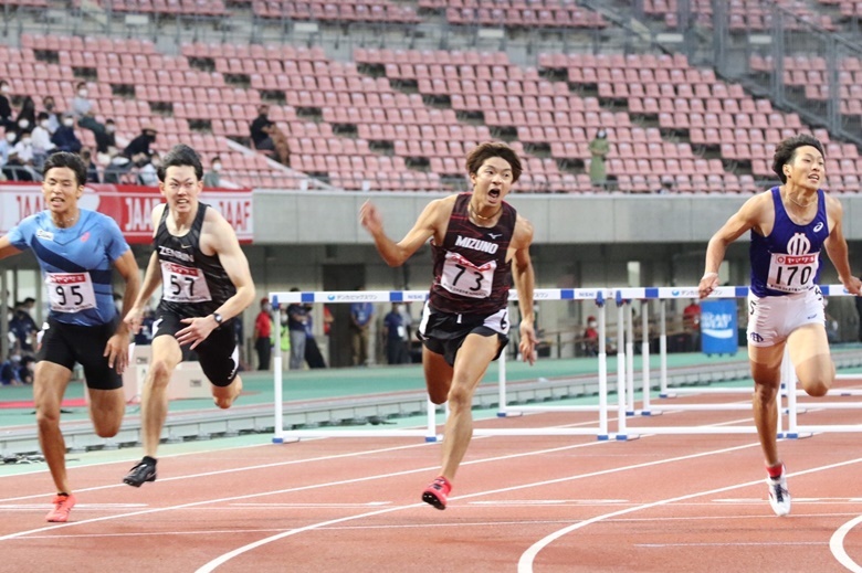 1着で駆け抜けた金井大旺【男子110ｍH】