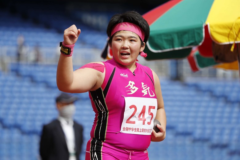 中学陸上 女子砲丸投げ優勝 全国高等学校陸上競技大会 兼 U全国陸上競技大会