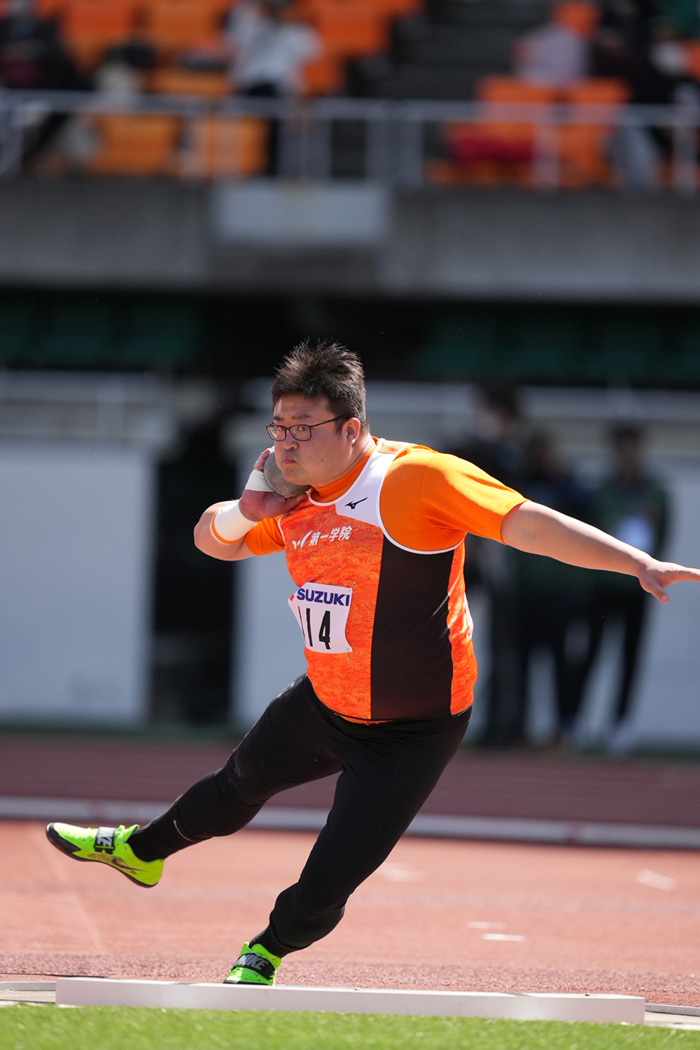 【サトウ食品日本GPシリーズ静岡大会】静岡国際陸上：男子砲丸投を制したのは森下大地