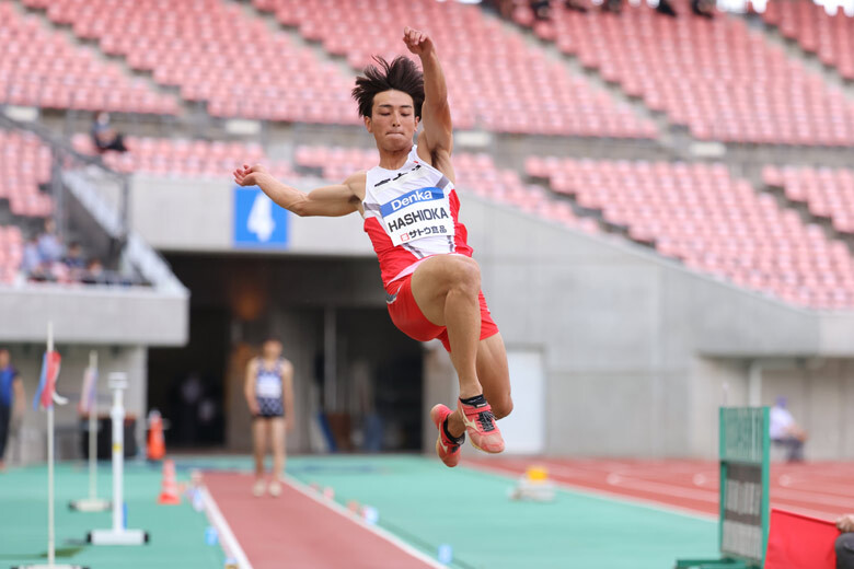 【サトウ食品日本GPシリーズ新潟大会】Denka Athletics Challenge Cup 2021：男子走幅跳決勝は橋岡優輝が優勝