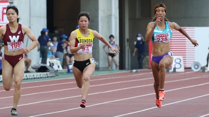 予選3組のトップは君嶋愛梨沙【女子100m】