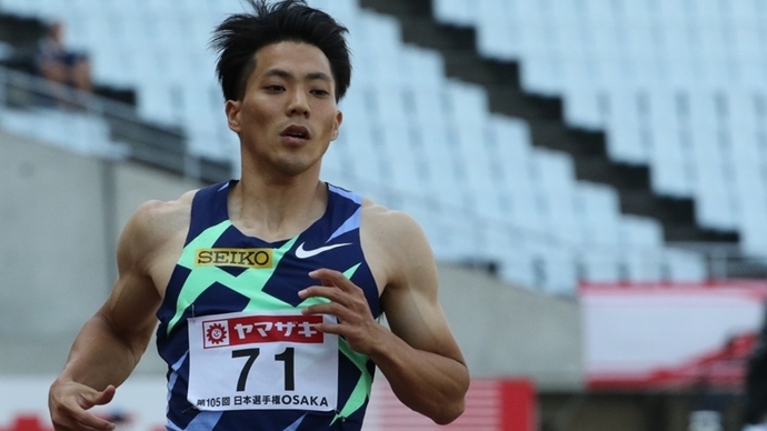 山縣亮太はトップ通過【男子100m】