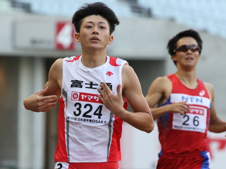 全体トップタイムで決勝に進む佐藤拳太郎【男子400m】