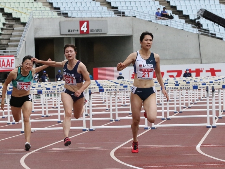 1組は清山がトップ【女子100mH】