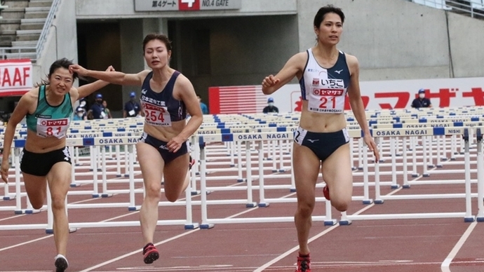 1組は清山がトップ【女子100mH】