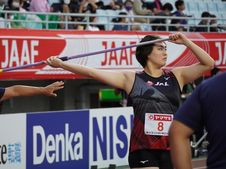 唯一の60mオーバーで北口が2度目の優勝【女子やり投】