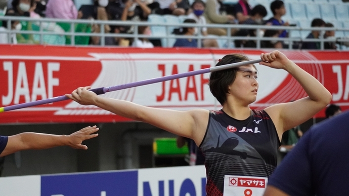 唯一の60mオーバーで北口が2度目の優勝【女子やり投】