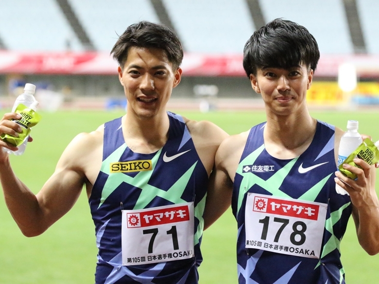 東京五輪代表に内定した多田と山縣【男子100m】