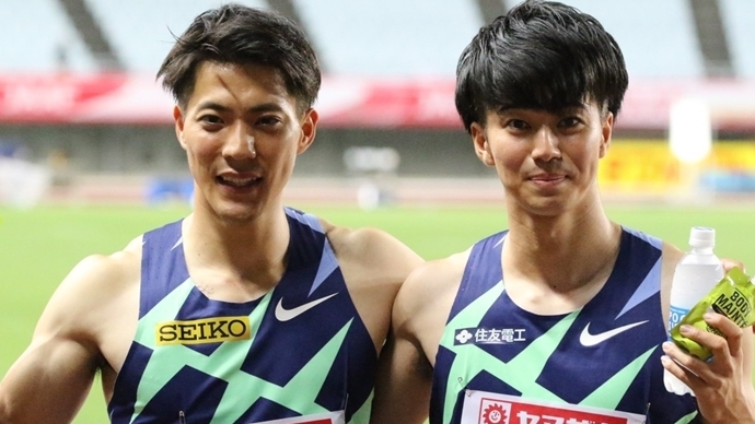 東京五輪代表に内定した多田と山縣【男子100m】