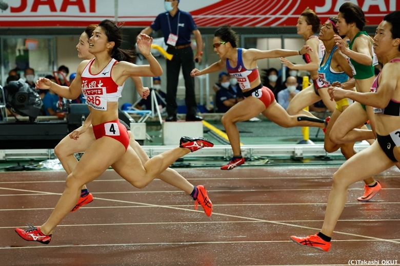 2連覇を果たした兒玉【女子100m】