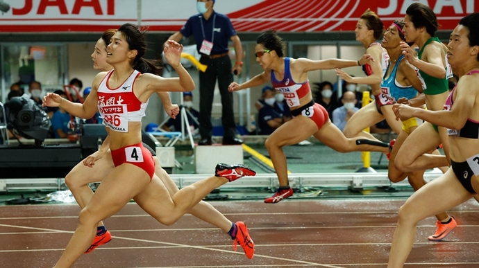 2連覇を果たした兒玉【女子100m】