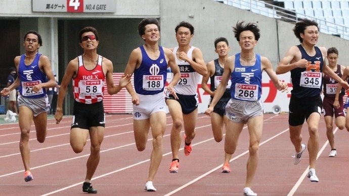 混戦の中、安倍と梅谷が決勝へ【男子800m】